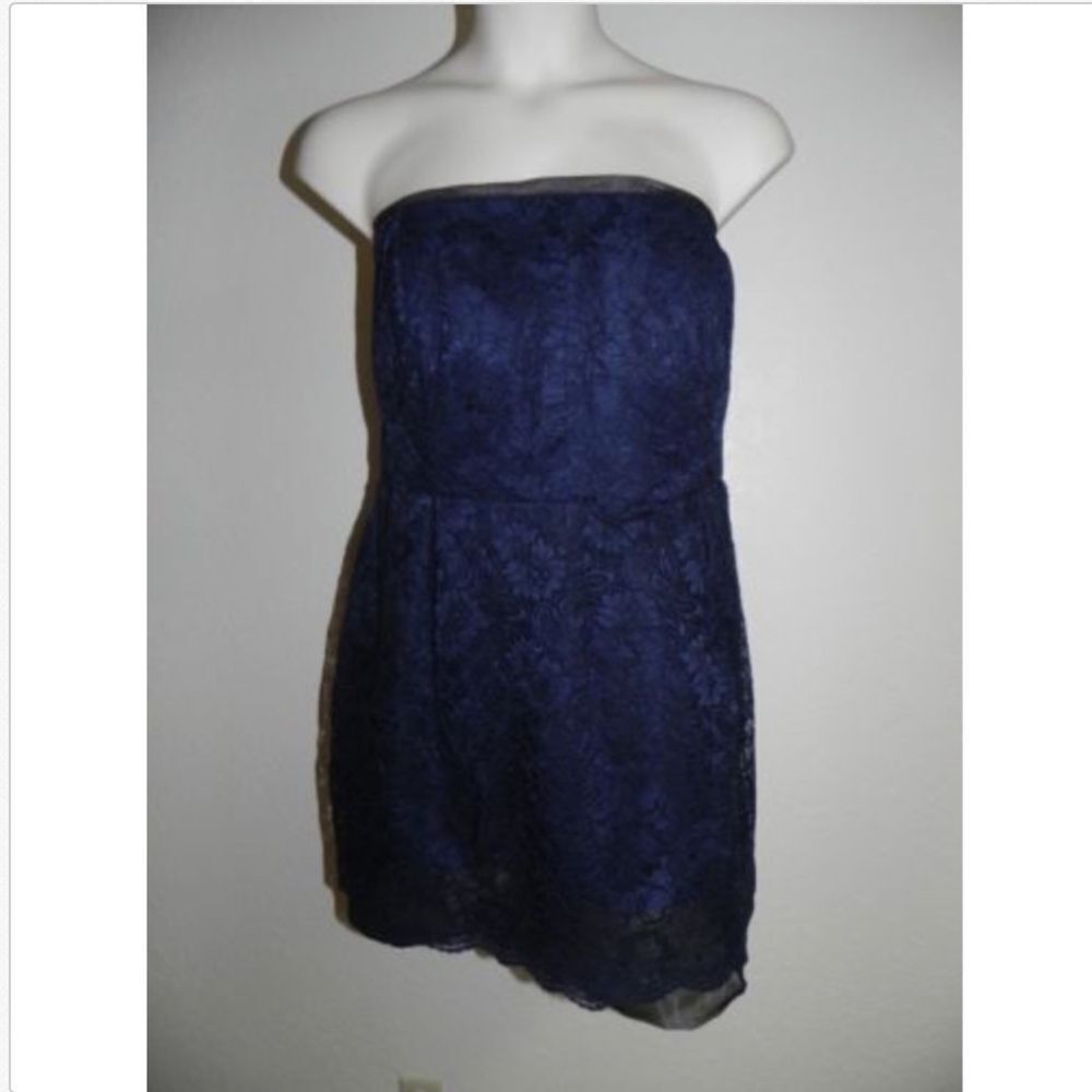 David's Bridal Dress Size 6 Strapless Marine NWT